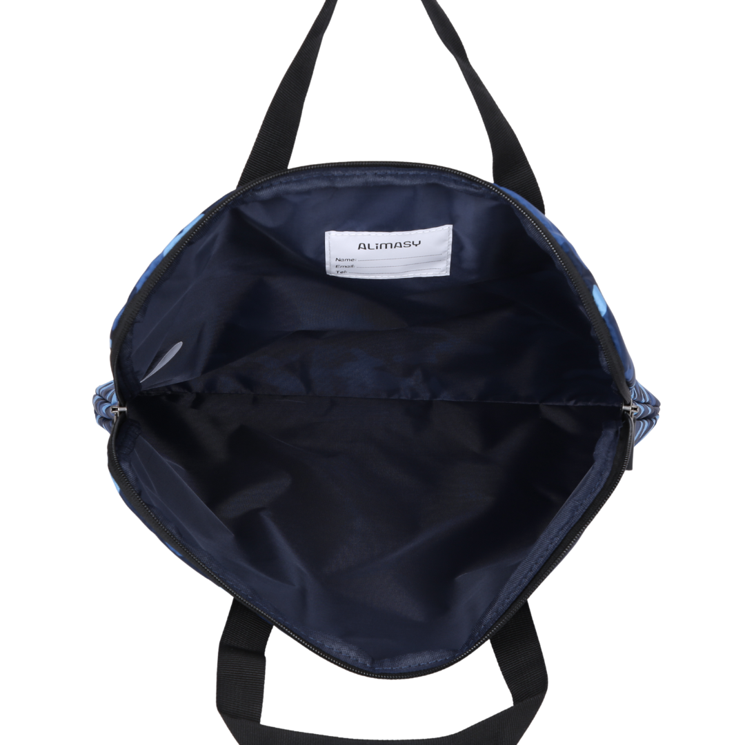 Blue Camouflage Library Bag