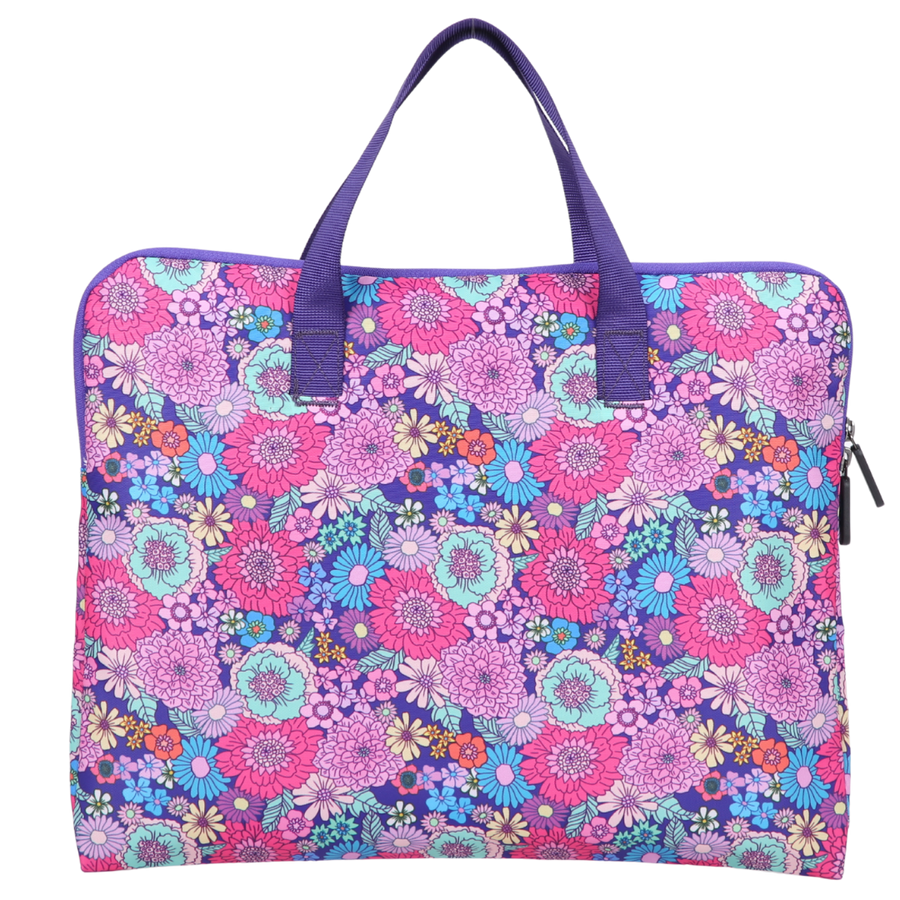 Summer Flowers Library Bag | Pink Floral Homework and Book Bag – Alimasy