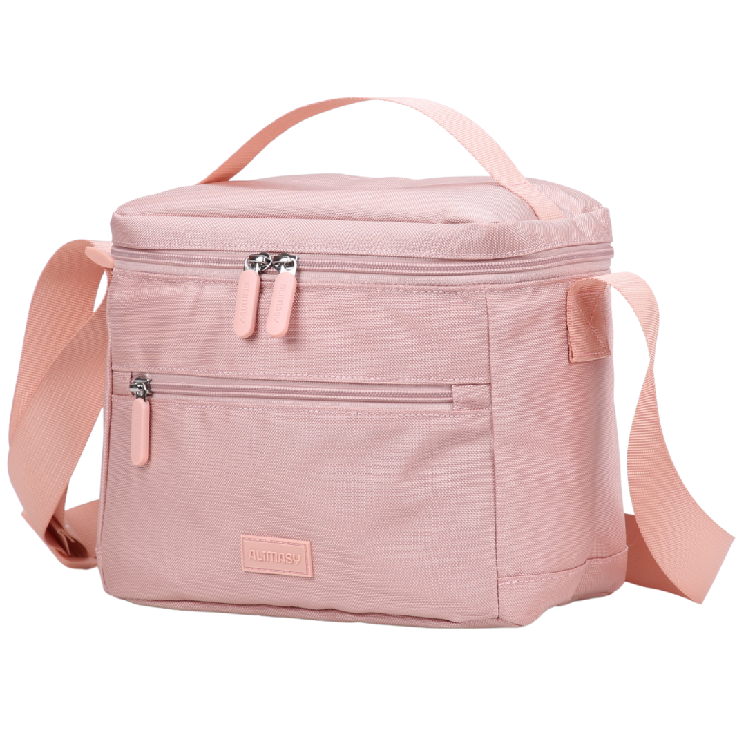 900D Insulated Lunch Bag Blush Light Pink