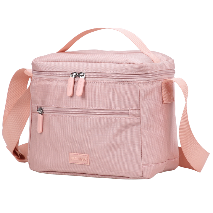 900D Insulated Lunch Bag Blush Light Pink