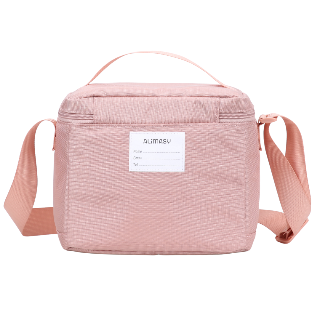 900D Insulated Lunch Bag Blush Light Pink