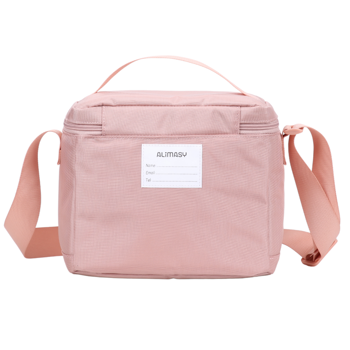 900D Insulated Lunch Bag Blush Light Pink