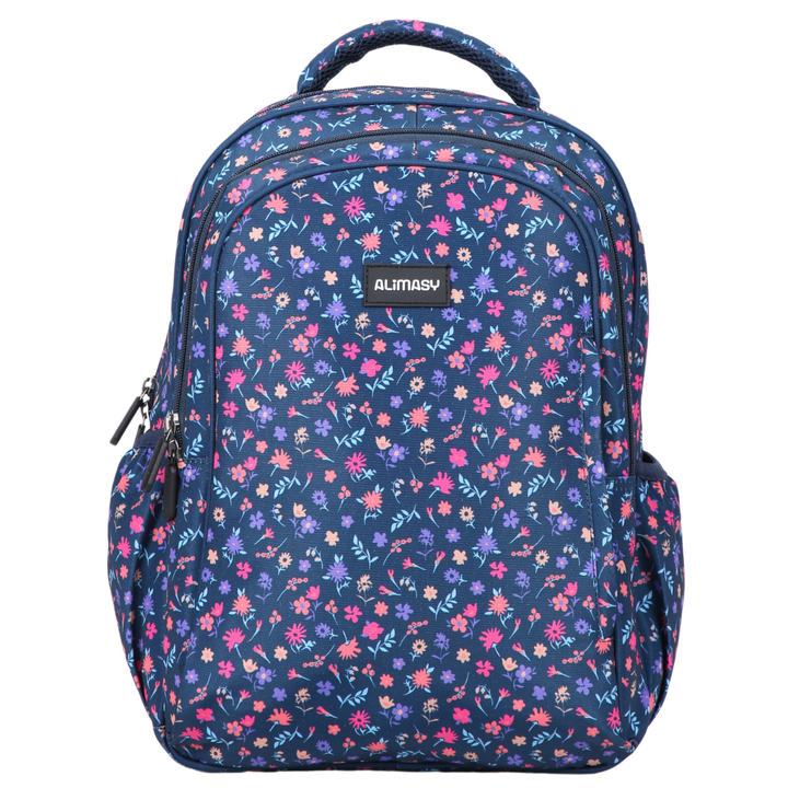 Ditsy Flowers Navy Midsize Kids Backpack