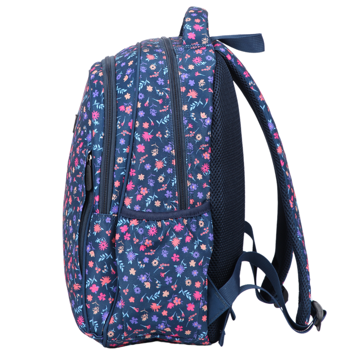 Ditsy Flowers Navy Midsize Kids Backpack