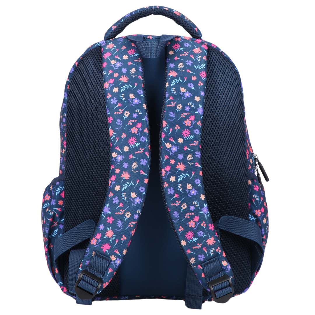 Ditsy Flowers Navy Midsize Kids Backpack