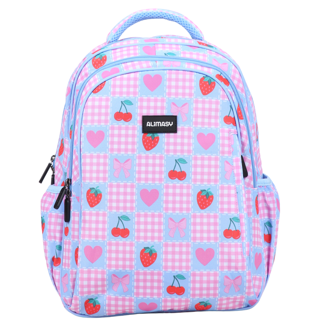 Pretty Gingham Midsize Kids Backpack