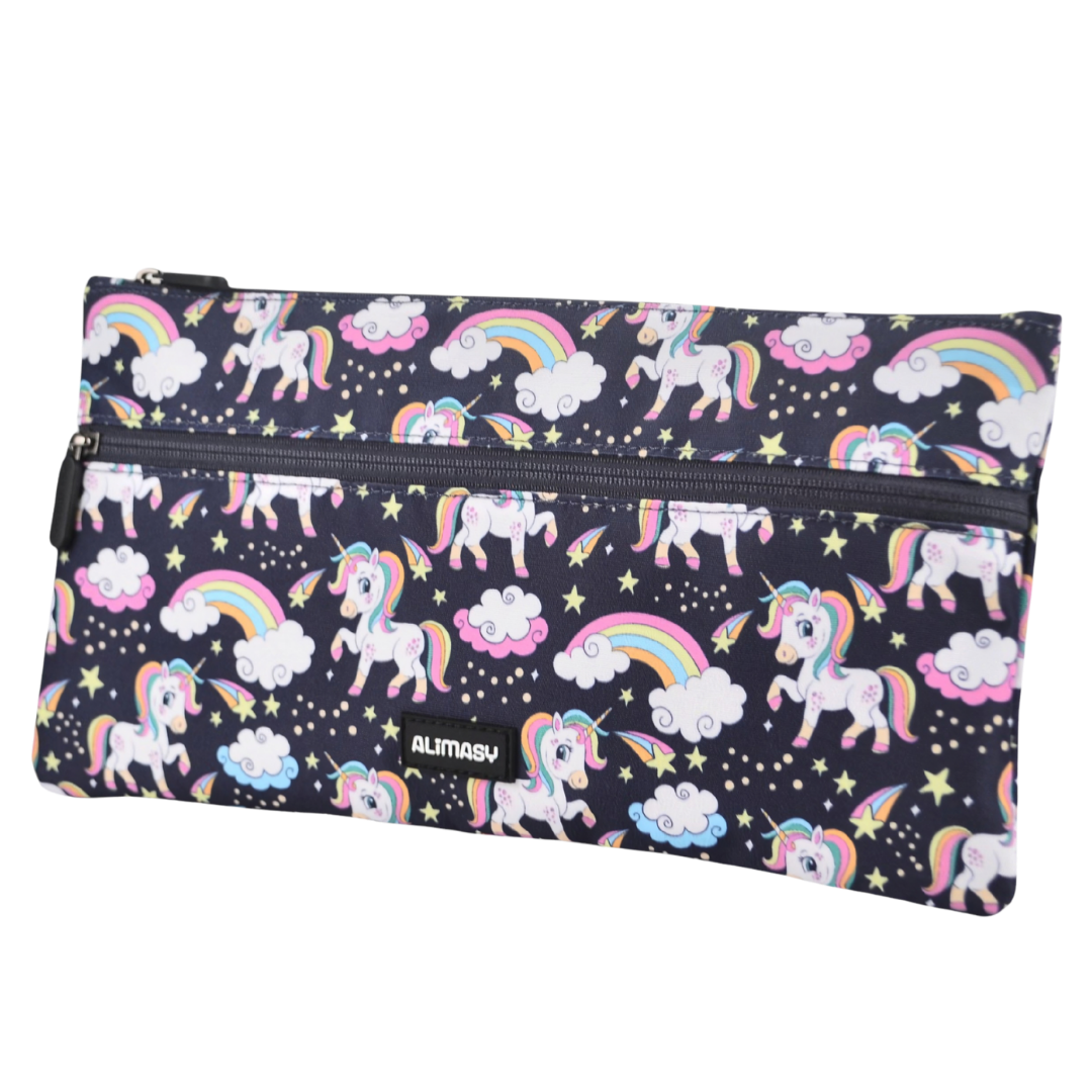 Large School Pencil Case Rainbow Unicorn