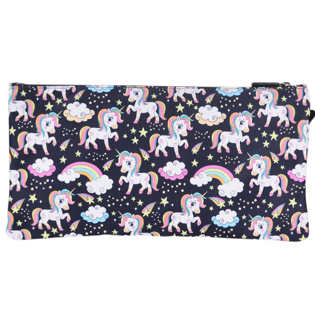 Large School Pencil Case Rainbow Unicorn