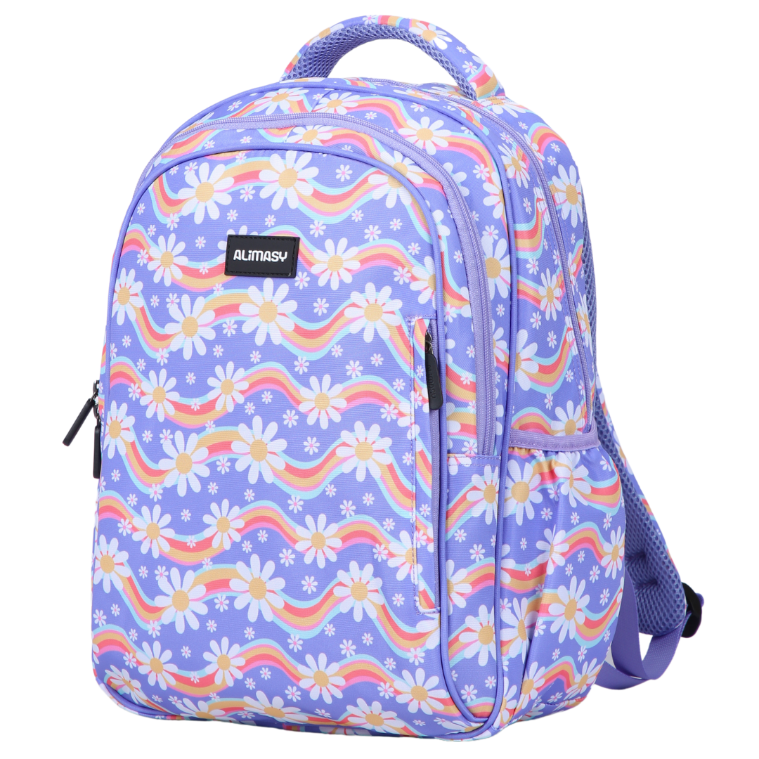 Rainbow Daisy Midsize Kids Backpack