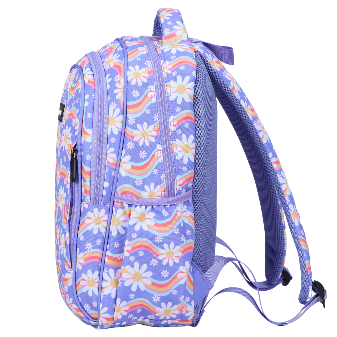 Rainbow Daisy Midsize Kids Backpack
