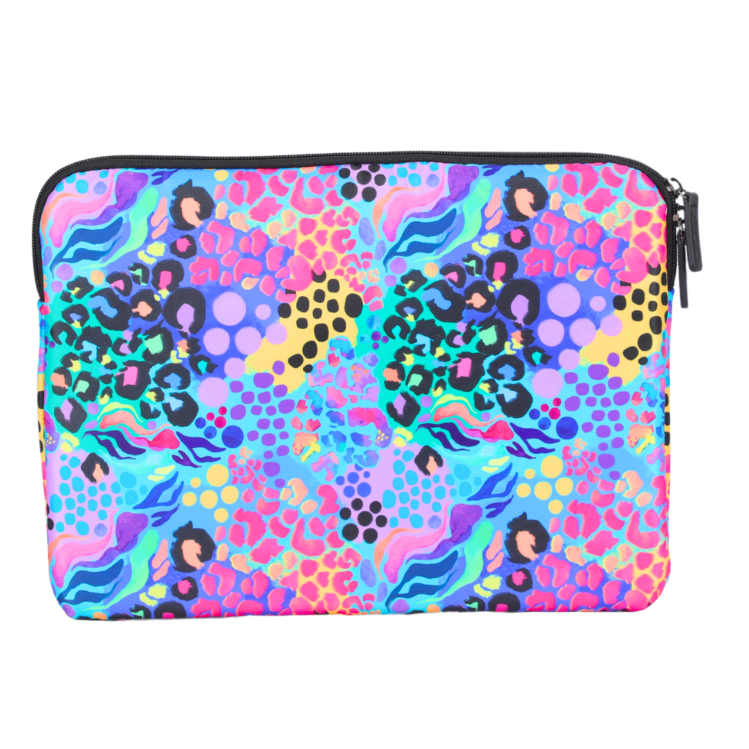 Small Laptop & Tablet Sleeve Electric Leopard