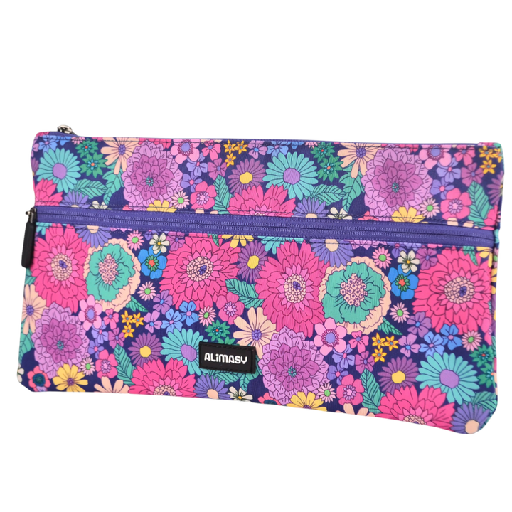 Large School Pencil Case Summer Flowers