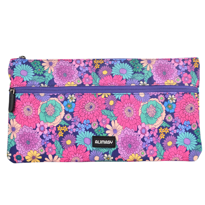 Large School Pencil Case Summer Flowers