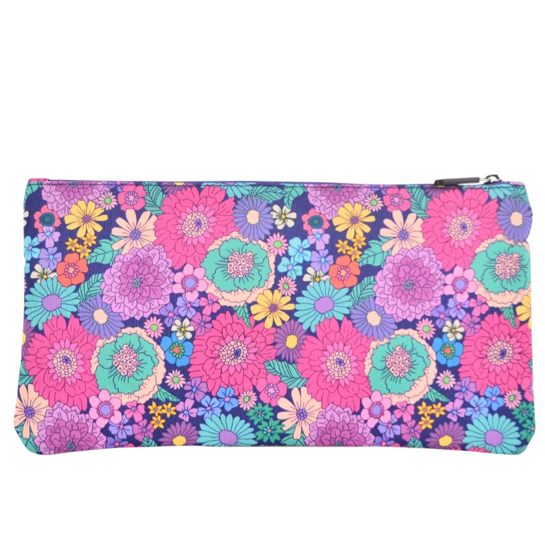 Large School Pencil Case Summer Flowers