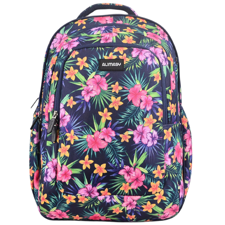 Large Backpack 900D Tropical Flowers &amp; Palms