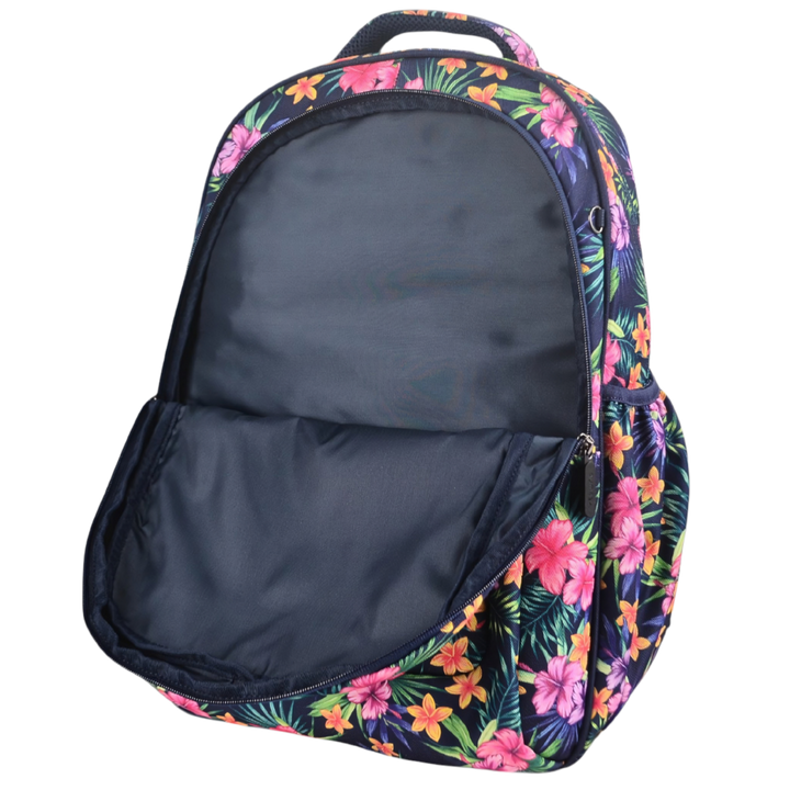 Large Backpack 900D Tropical Flowers &amp; Palms