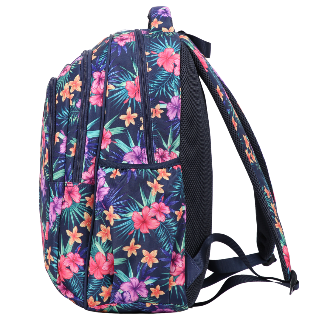 Tropical Flowers & Palms Large Backpack