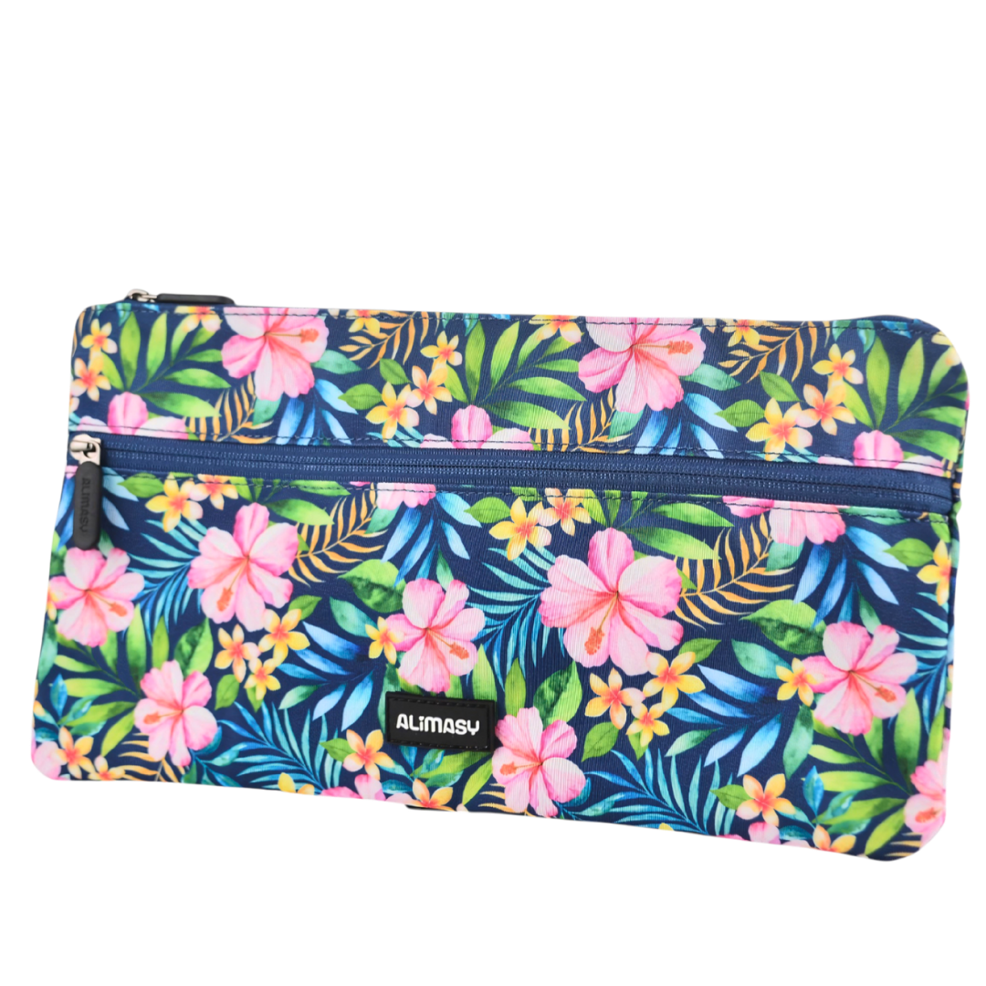 Large School Pencil Case Tropical Bloom