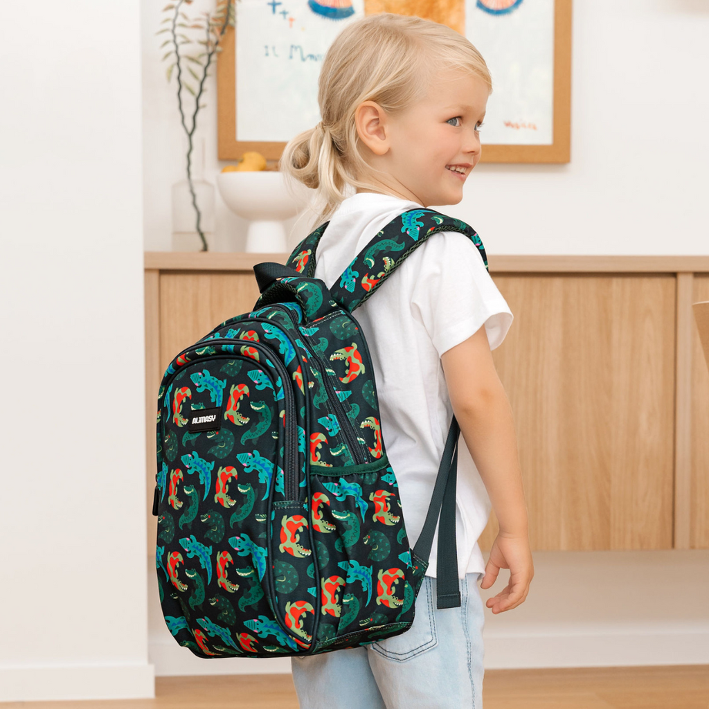 Crocodile Vibe Small Little Kids Backpack | Toddler Bag – Alimasy