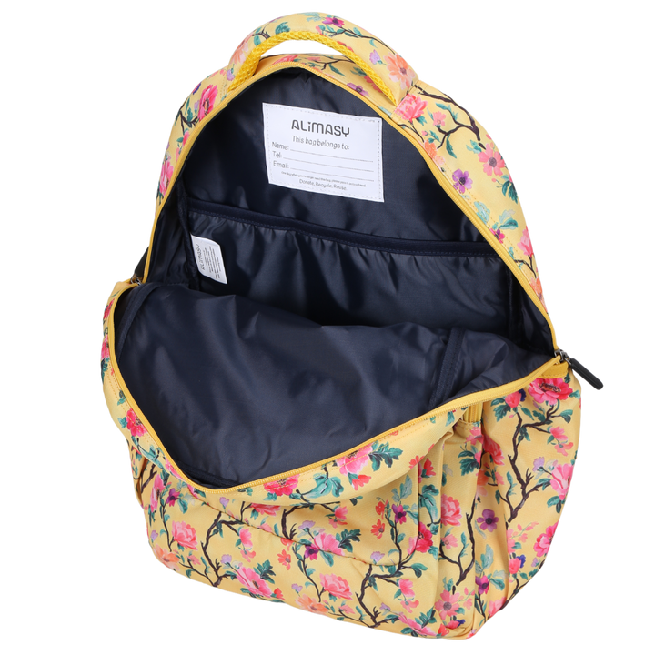 Yellow Floral Large School Backpack