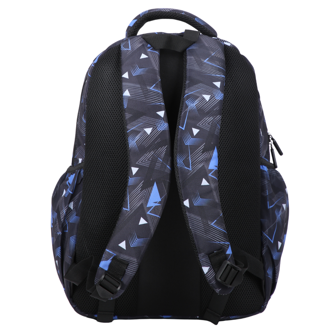 Blue Geometric Abstract Large School Backpack