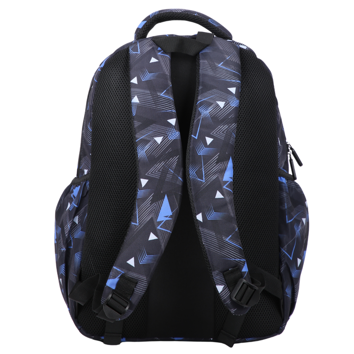 Blue Geometric Abstract Large School Backpack