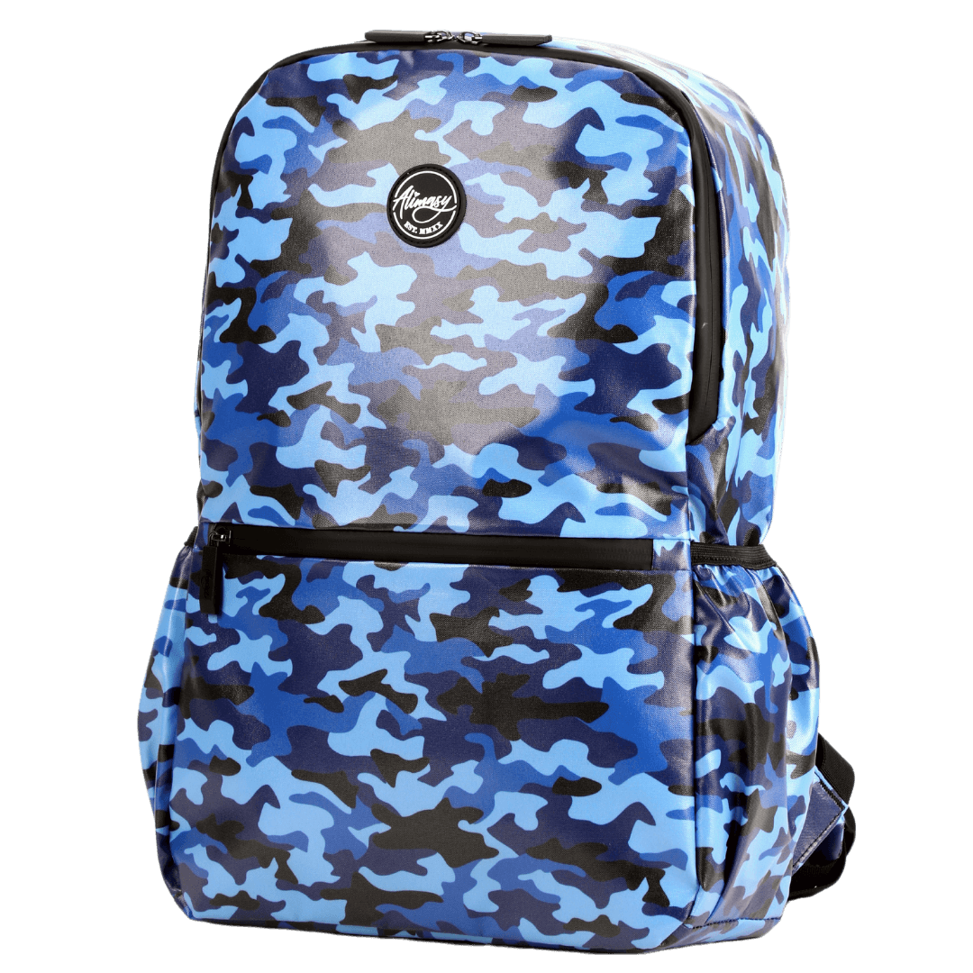 Blue Camo Kids Waterproof Backpack Swim Bag Sports Bag Alimasy