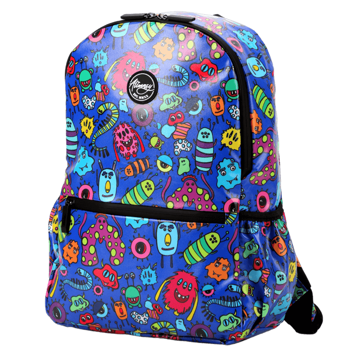 Blue Monster Medium Kids Waterproof Backpack - Alimasy