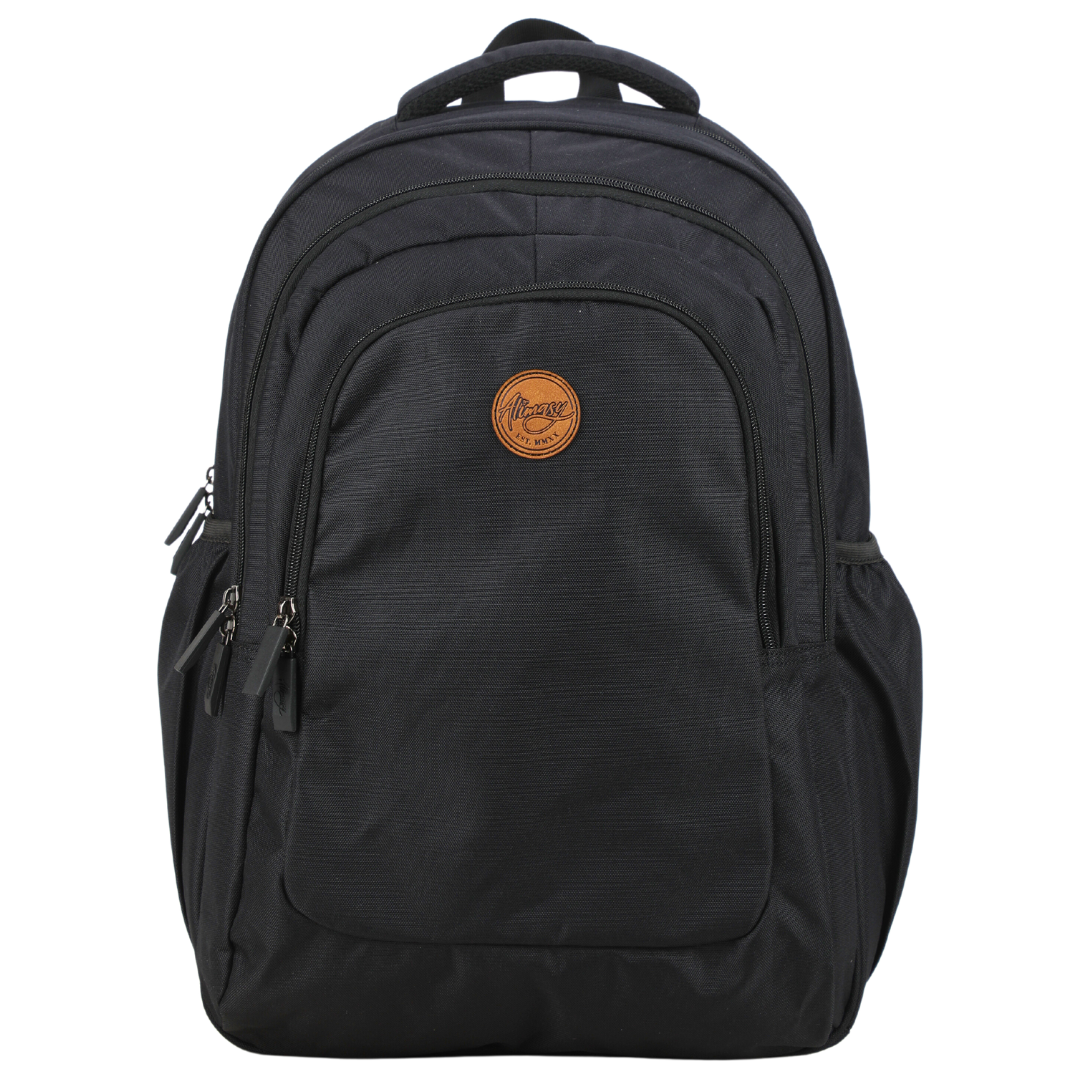 Plain Black Large Backpack High School Black Teen Backpack Alimasy