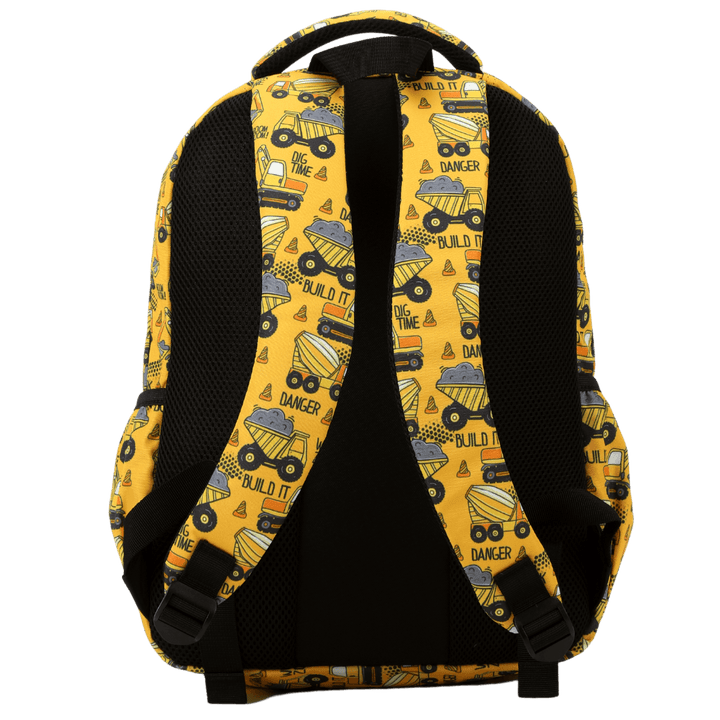 Yellow Construction Midsize Kids Backpack - Alimasy