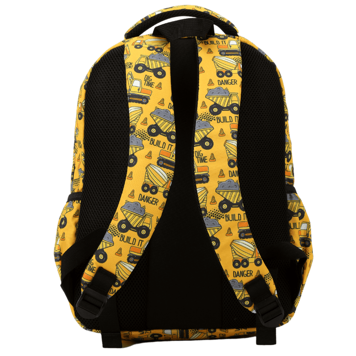 Yellow Construction Midsize Kids Backpack - Alimasy