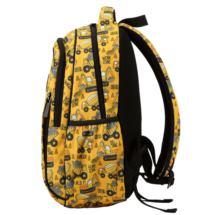 Yellow Construction Midsize Kids Backpack - Alimasy