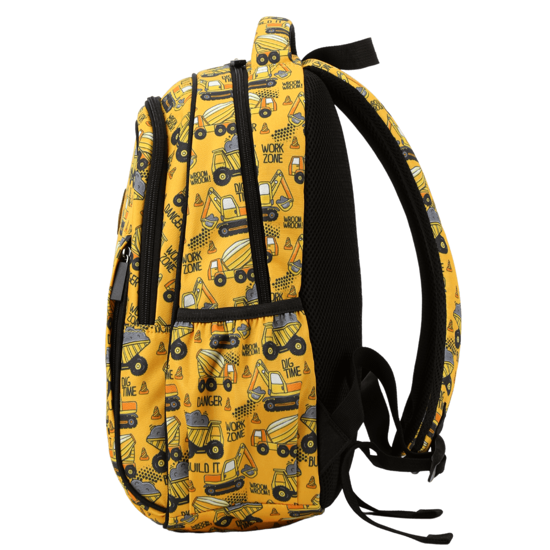 Yellow Construction Midsize Kids Backpack - Alimasy