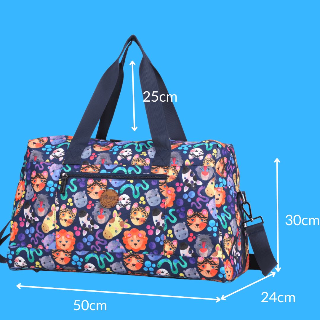 Safari Navy Duffle Overnight Bag Alimasy