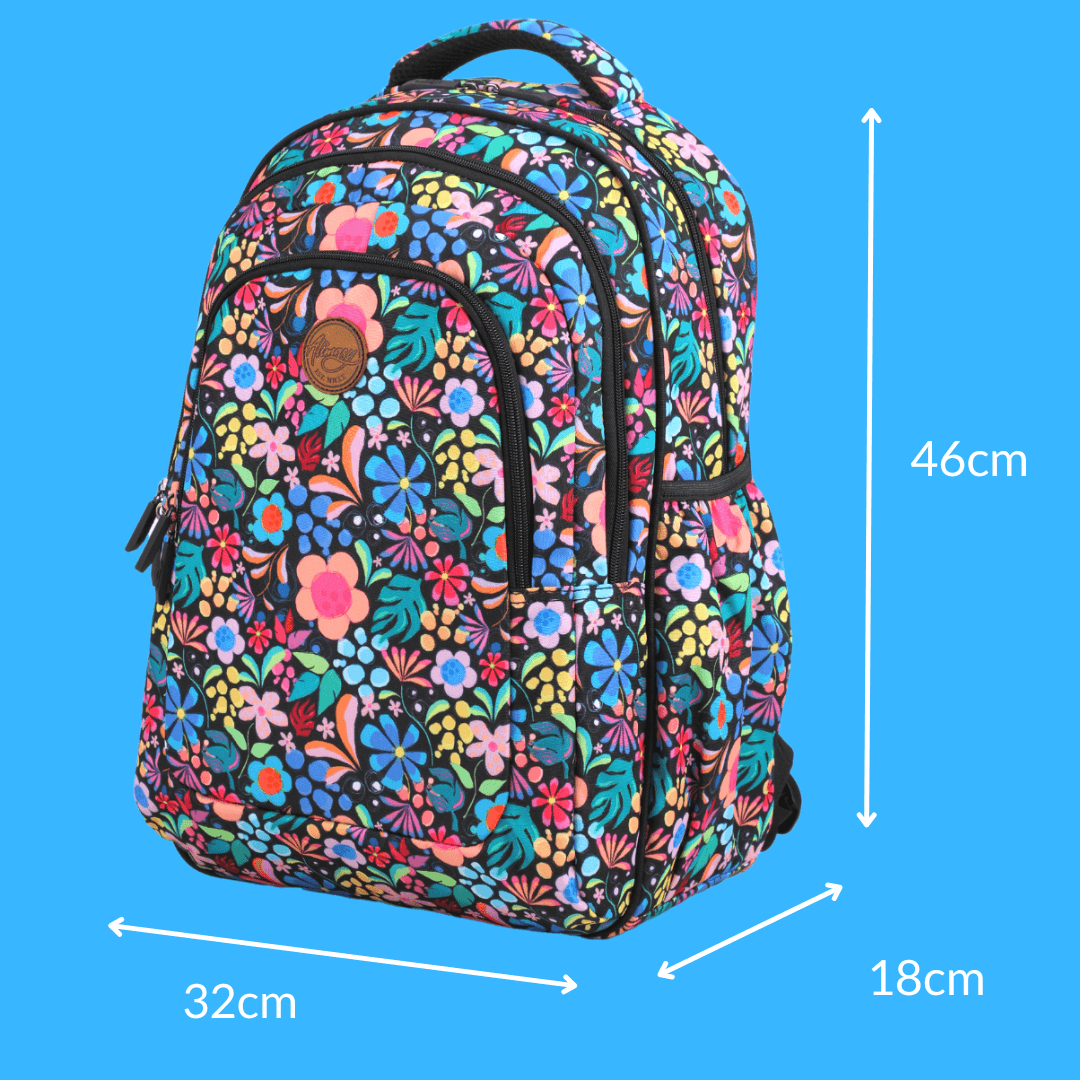 Wonderland Large Kids Backpack Kasey Rainbow design school bag Alimasy